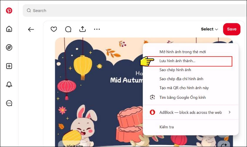 Nhấn vào hình nền bạn muốn sử dụng, sau đó chọn nút Lưu hình ảnh thành…