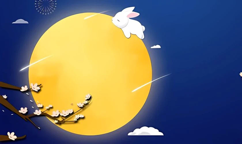 Wallpaper PowerPoint Trung thu chủ đề Trăng rằm