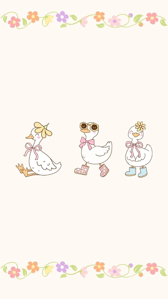 Ảnh nền 3 chú vịt cute