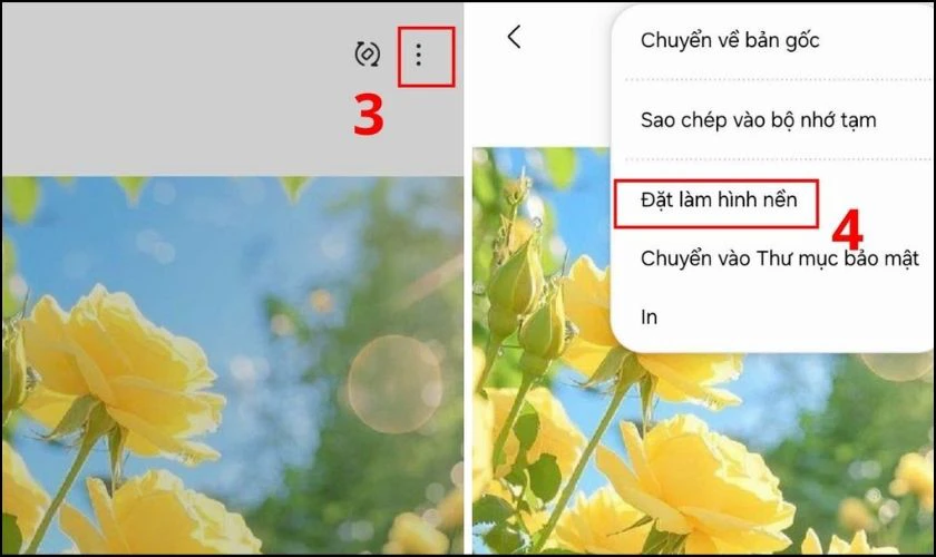 Chọn hình cần đặt làm nền