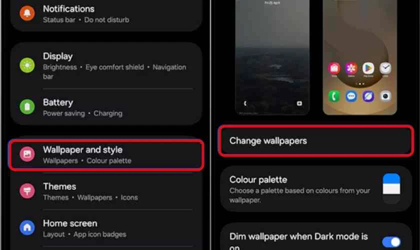Cách cài đặt hình nền Galaxy A57 đơn giản, dễ thực hiện