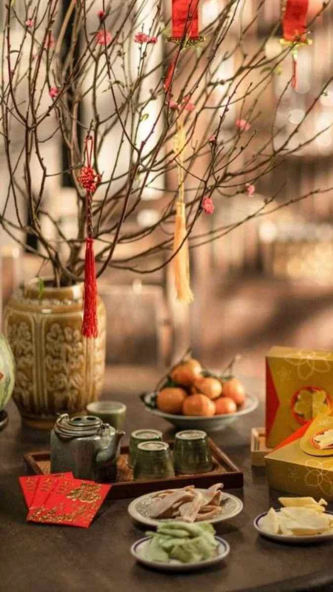 Hình nền Tết 2026 Bính Ngọ chủ đề ẩm thực độc đáo