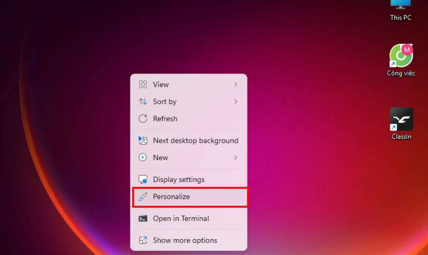 Cách đổi hình nền cho máy tính