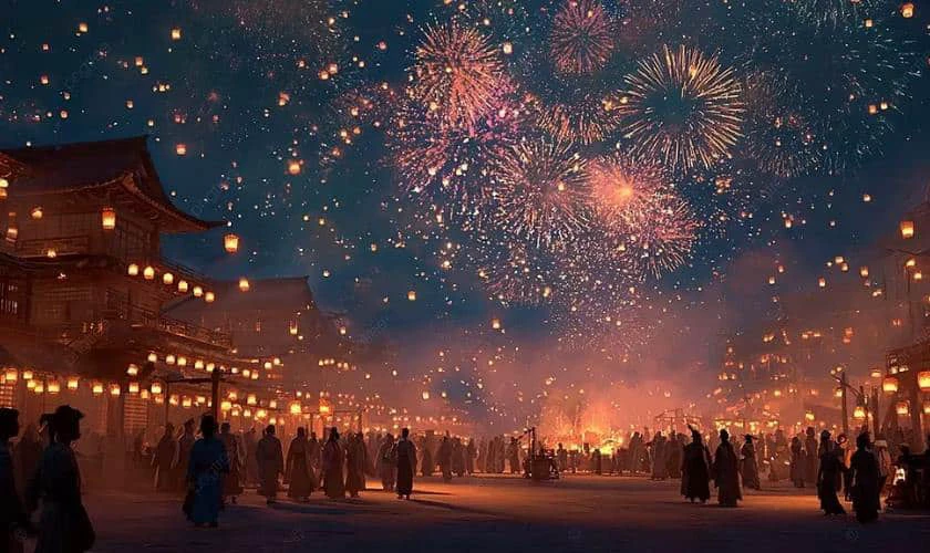 Hình Nền Pháo Hoa Rực Rỡ Đêm Giao Thừa Lung Linh