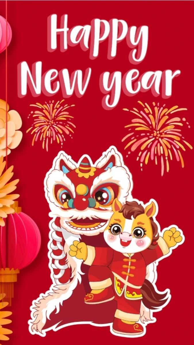 Hình Nền Tết Chibi 2026 Chủ Đề Động Vật