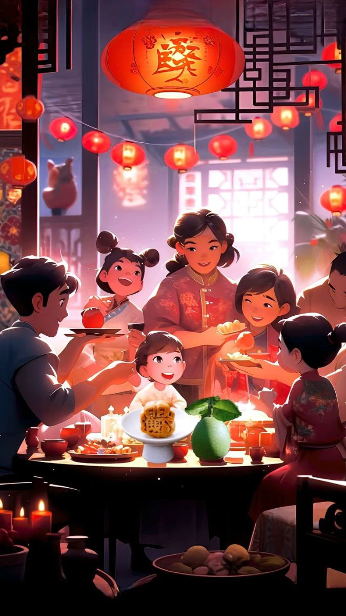 Wallpaper Trung thu chủ đề đoàn viên