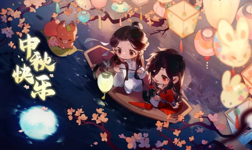 Hình nền Trung thu chibi dễ thương