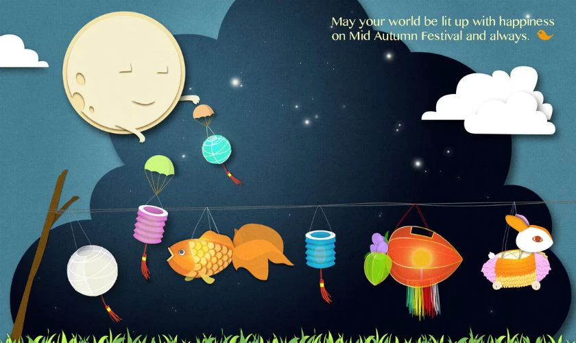 Hình nền Trung thu truyền thống, ấm áp
