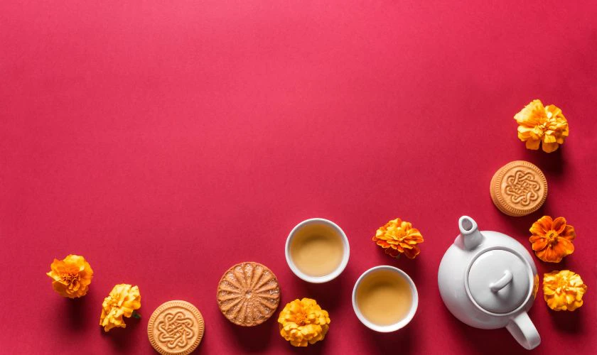 Ảnh nền Trung thu chủ đề bánh kẹo cho máy tính