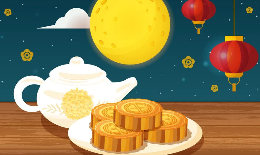 Wallpaper Trung thu chủ đề bánh kẹo