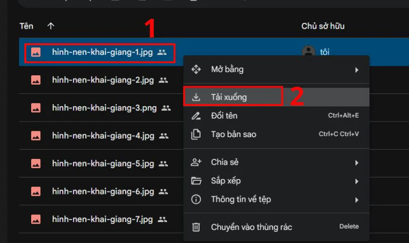 Tải hình nền về máy