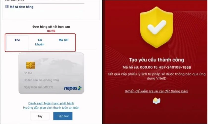 Bước 7: Thanh toán chi phí hồ sơ
