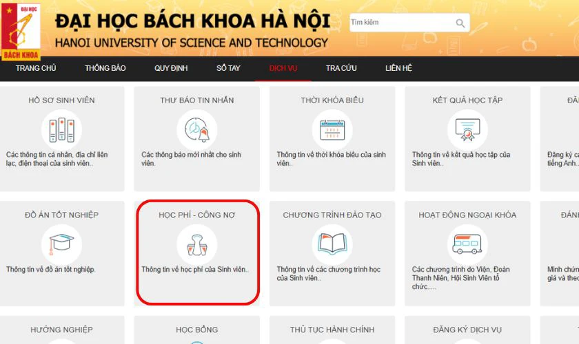 Thanh toán học phí