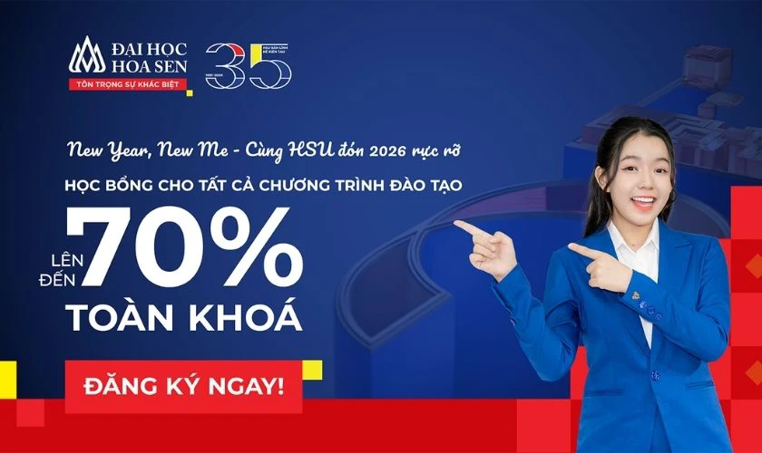 Chính sách miễn giảm học phí và học bổng Đại học Hoa Sen