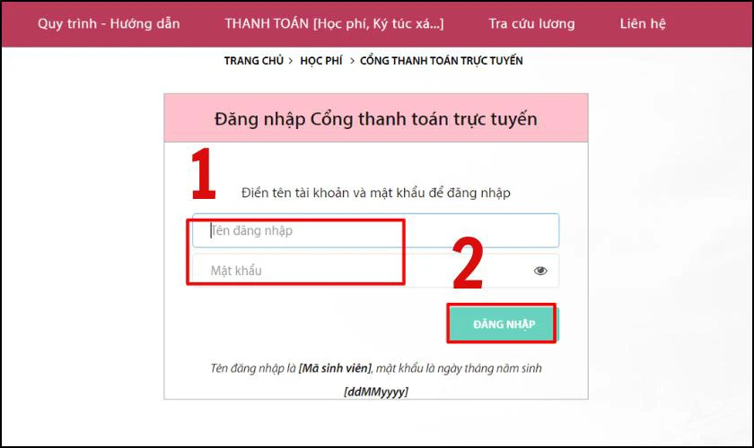 Cách đóng Học phí đại học Y Hà Nội năm 2025