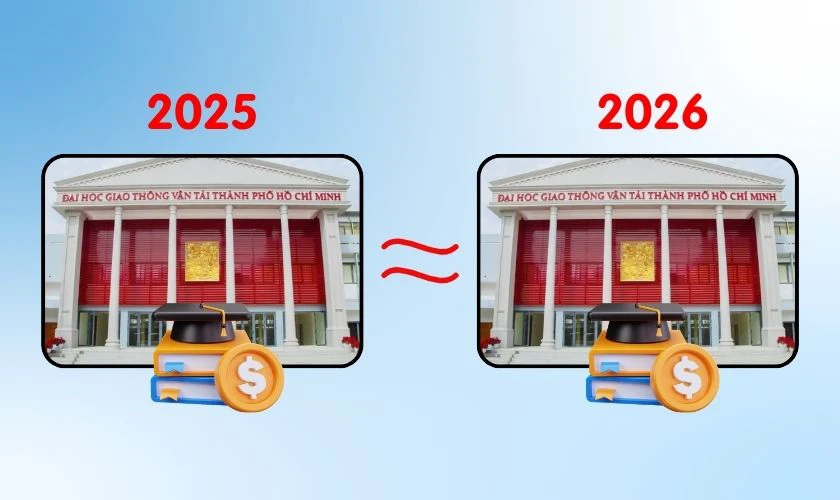 So sánh học phí UTH 2026 với học phí UTH 2025