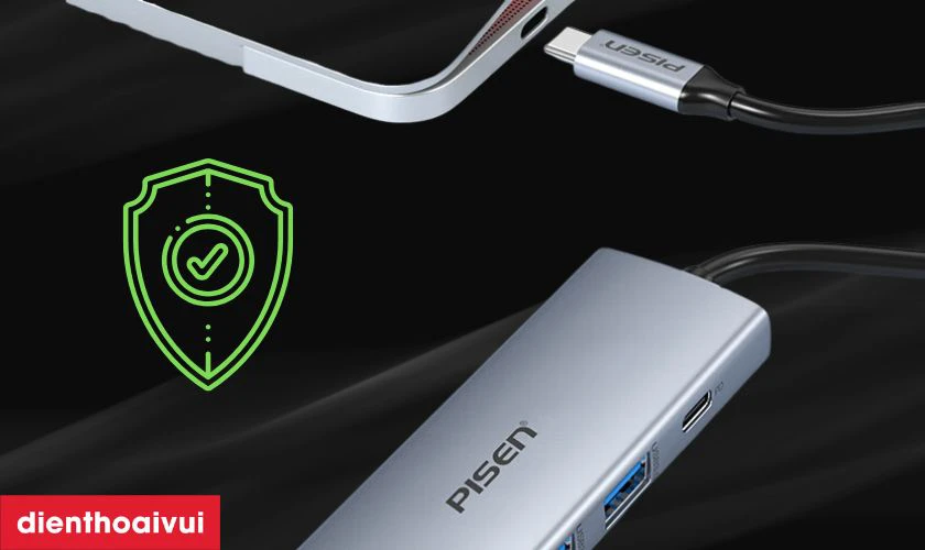 Lưu ý chọn và sử dụng Hub Chuyển Đổi Pisen Type-C 5 trong 1 ( HDMI + USB 3.0x3 + Type-C ) an toàn