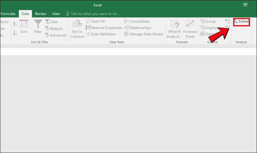 Cách thêm Solver trong Excel
