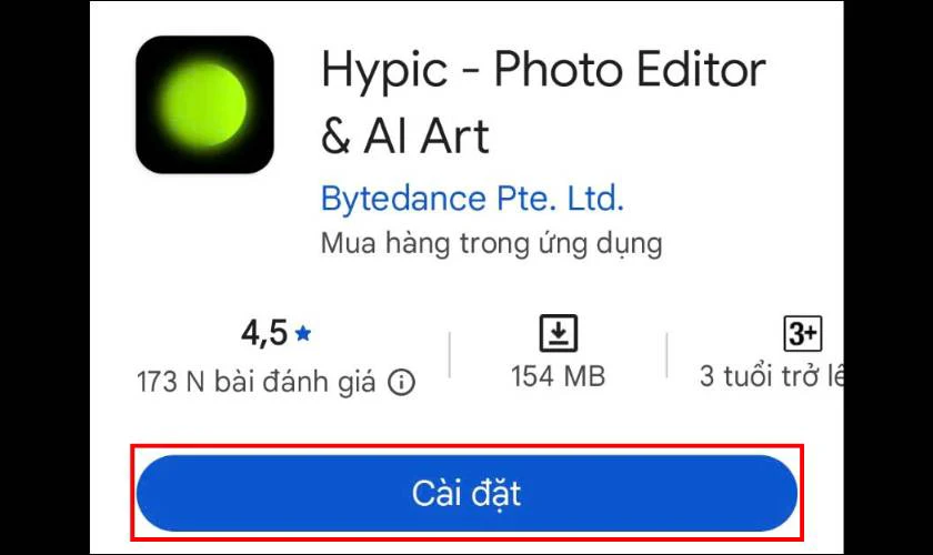 Nhấn vào nút Cài đặt để bắt đầu quá trình tải về