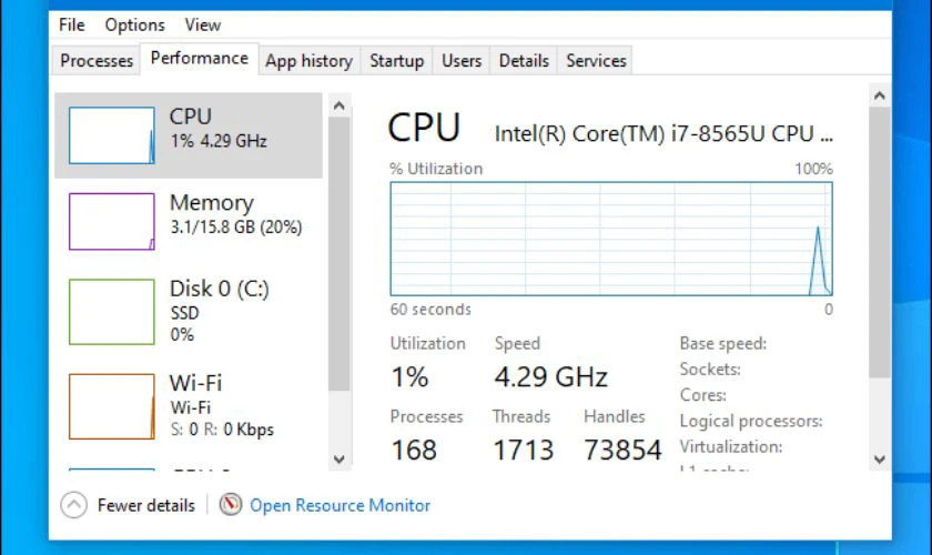 Làm sao để kiểm tra tần số CPU (GHz)?