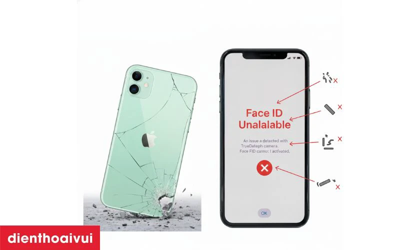 Lý do iPhone 11 bị lỗi main face id