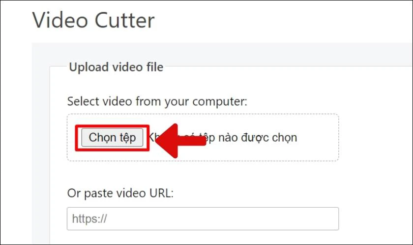 Chọn để upload video muốn chỉnh sửa