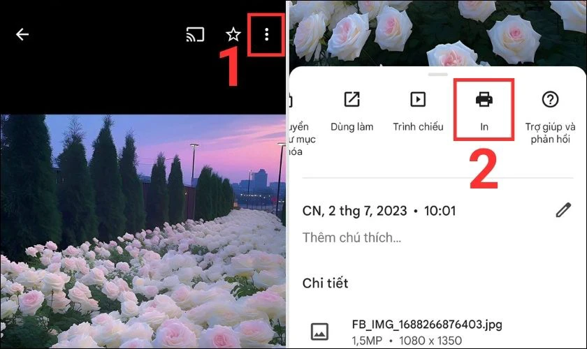 Tạo file PDF trên điện thoại Android bằng Google Photos