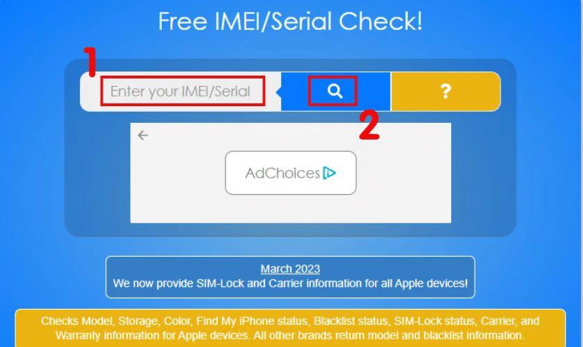 Kiểm tra iCloud ẩn bằng iFreeiCloud