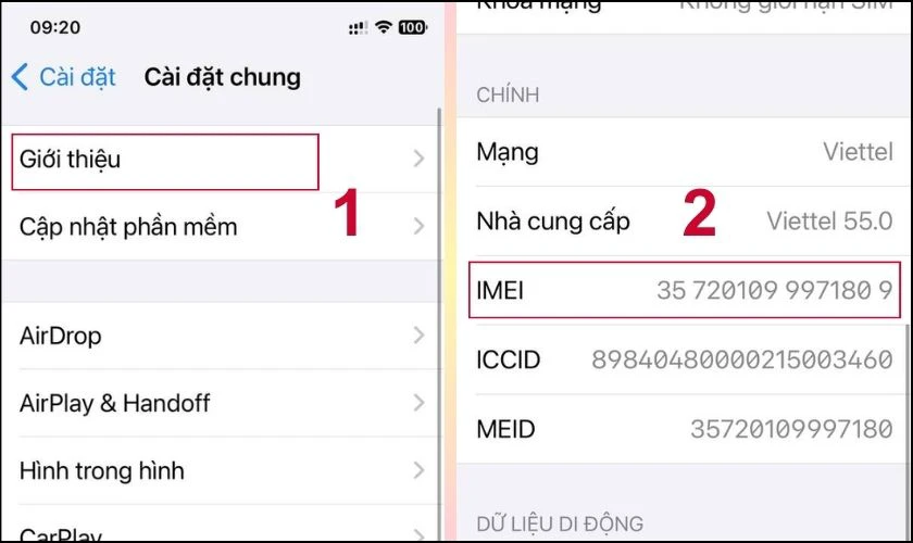 Kiểm tra số IMEI của điện thoại