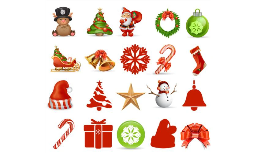 Ảnh icon Giáng sinh dùng trong thiết kế đẹp