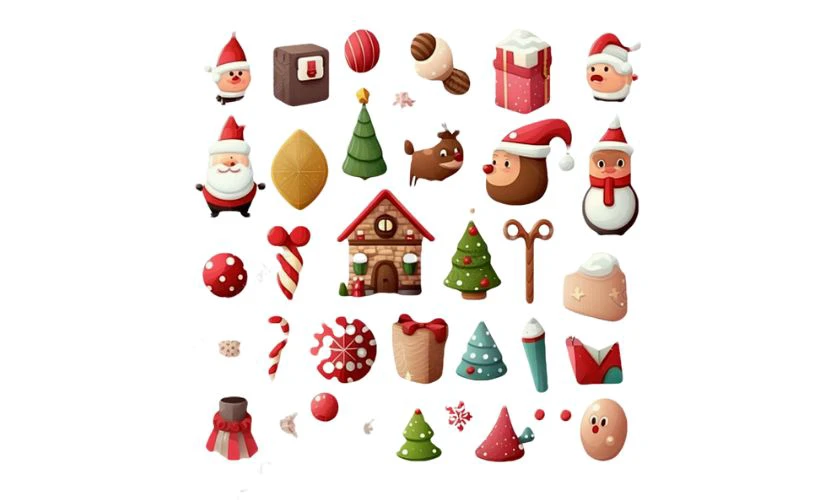 Mẫu icon Noel dùng trong thiết kế