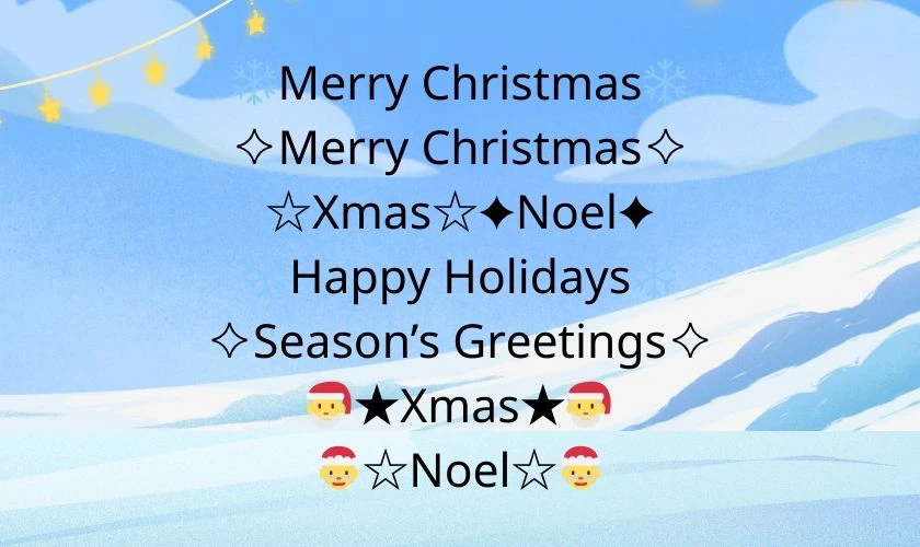 Icon Noel dạng chữ