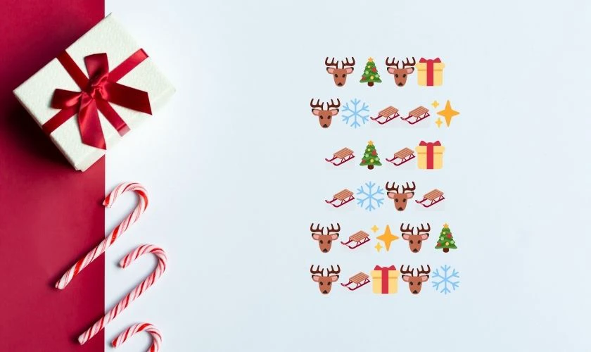 Icon hình tuần lộc và xe trượt tuyết