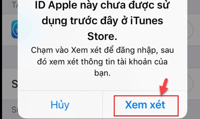 Thiết lập thông tin cá nhân tại mục Xem xét