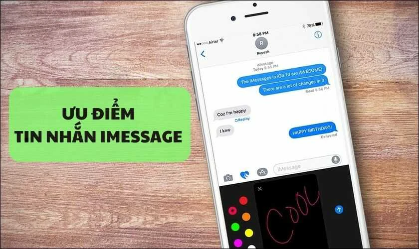 Các ưu điểm nổi bật của tin nhắn iMessage trên iPhone là gì?