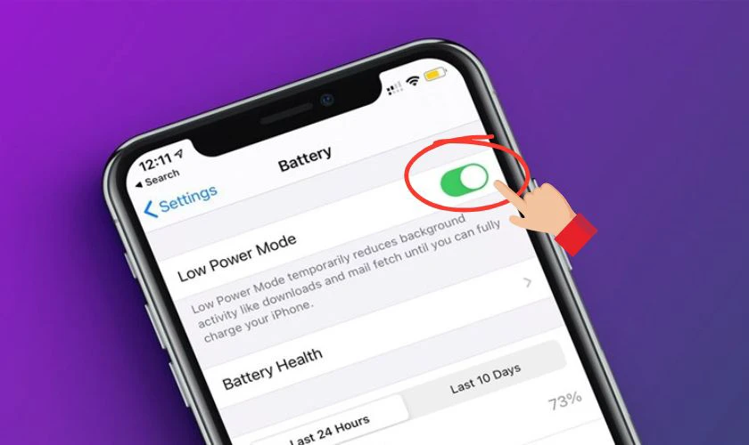 Bật chế độ nguồn thấp để tiết kiệm pin iPhone