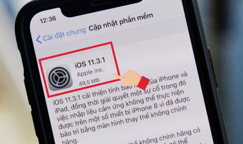 Cập nhật phần mềm từ Cài đặt của hệ thống