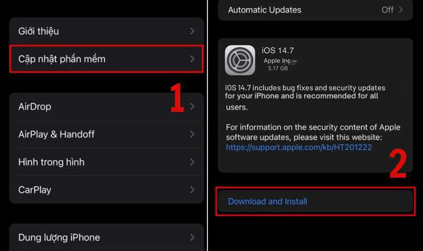 Cách cập nhật bản iOS 14.7 chính thức nhanh