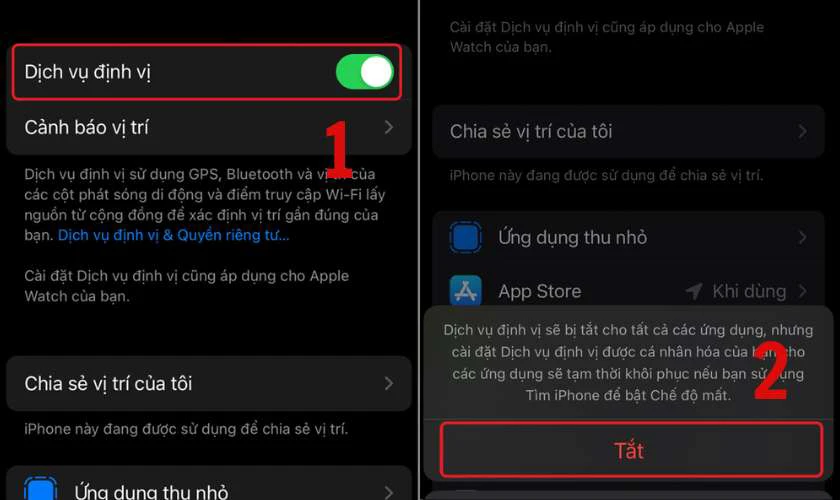 Tắt định vị trên iPhone khi không sử dụng đơn giản