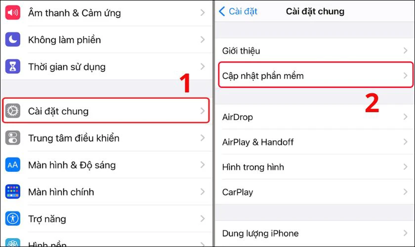 Cập nhật phiên bản iOS mới nhất