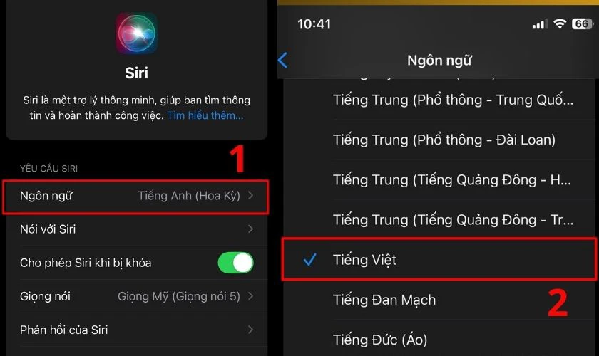 Sau đó, vào mục Ngôn ngữ và chọn Tiếng Việt