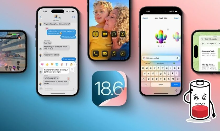 iOS 18.6 hao pin là tình trạng gì?