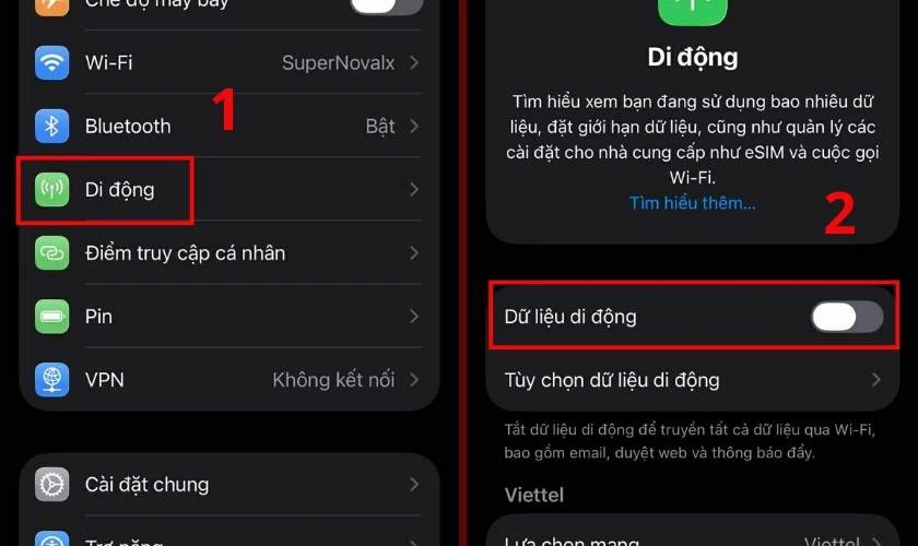 Dùng WiFi thay vì 4G hay 5G trên iOS 18.6