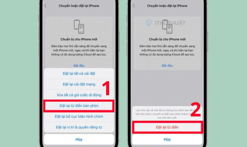 Đặt lại từ điển bàn phím