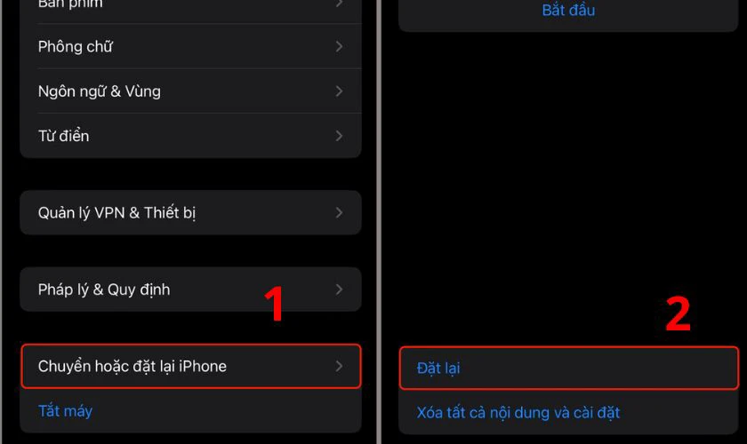 Reset Cài Đặt (Không Mất Dữ Liệu)