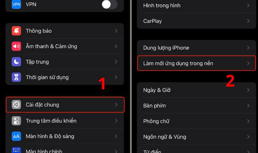 Tắt Làm Mới Ứng Dụng Chạy Nền Khắc Phục Ios 26.2.1 Hao Pin