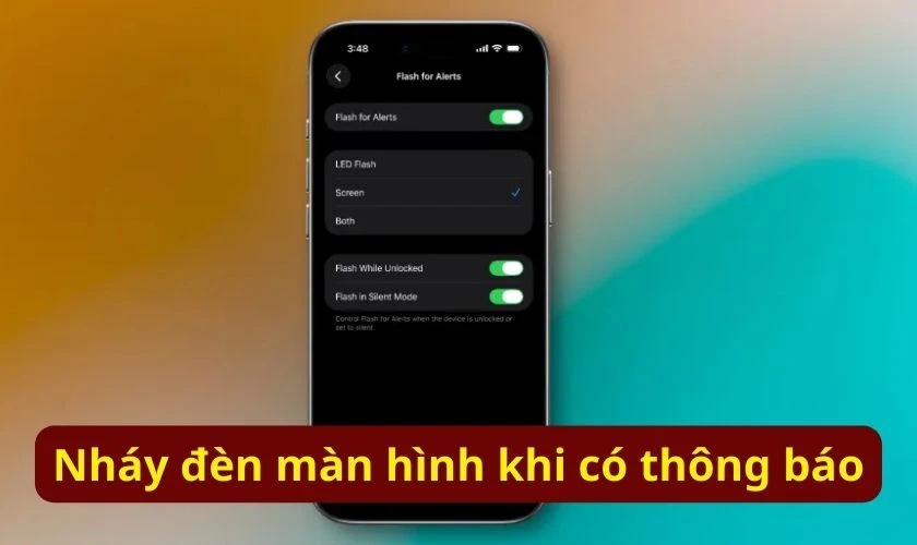 iOS 26.2 có gì mới - Tùy chọn nháy đèn màn hình khi có thông báo