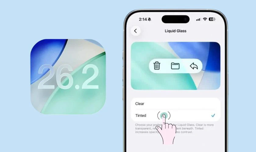 iOS 26.2 có gì mới - Chế độ Tinted mới