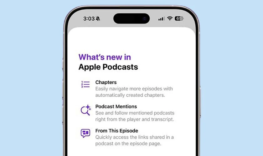 iOS 26.2 bổ sung 3 tính năng mới cho Podcast