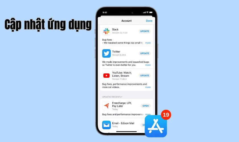 Kiểm tra và cập nhật ứng dụng thường xuyên